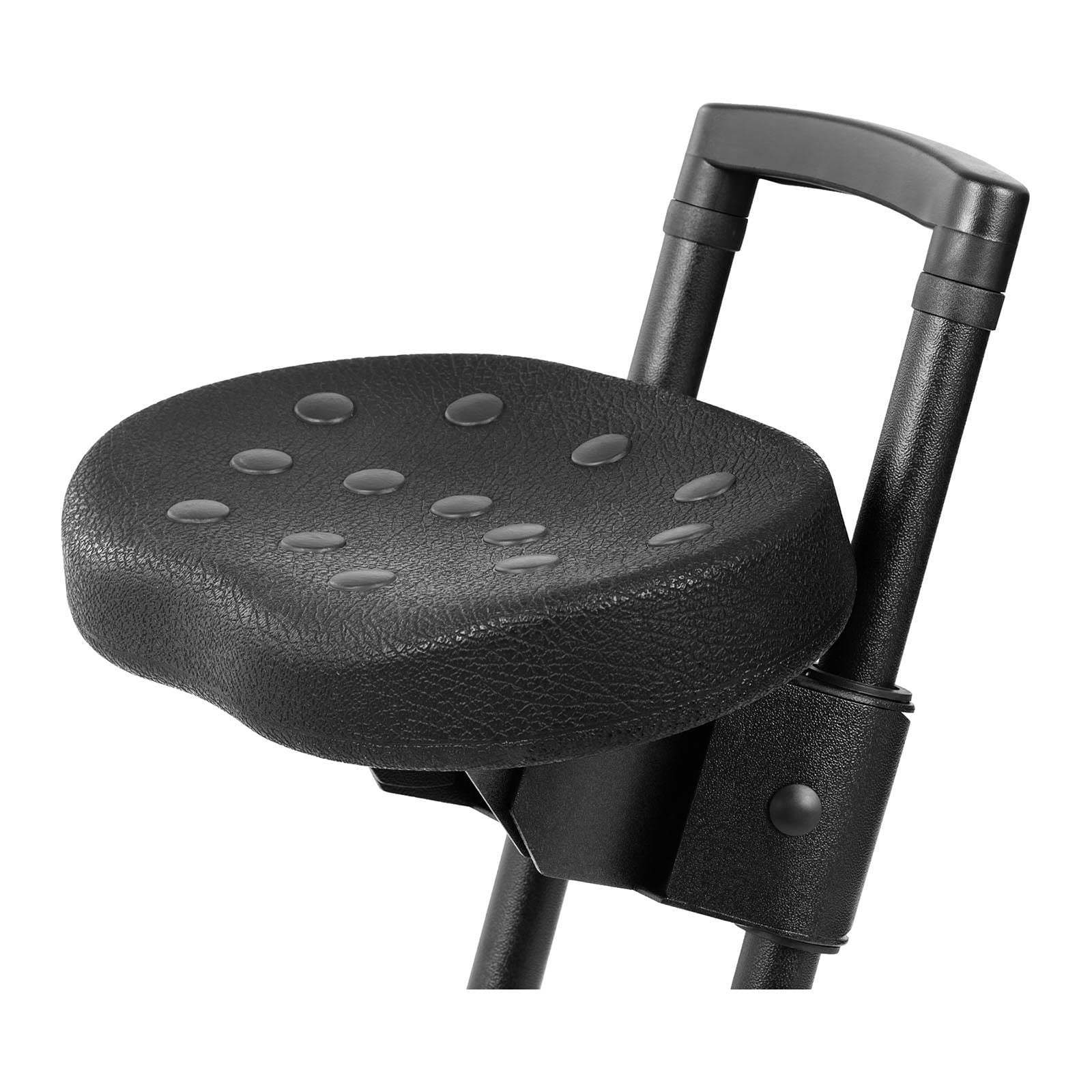 GALIZIA PRIME - Regginpiedi Sgabello Regolabile in Altezza Senza Ruote, Sgabello da Lavoro con Comodo Sedile in Poliuretano Spessore 6cm