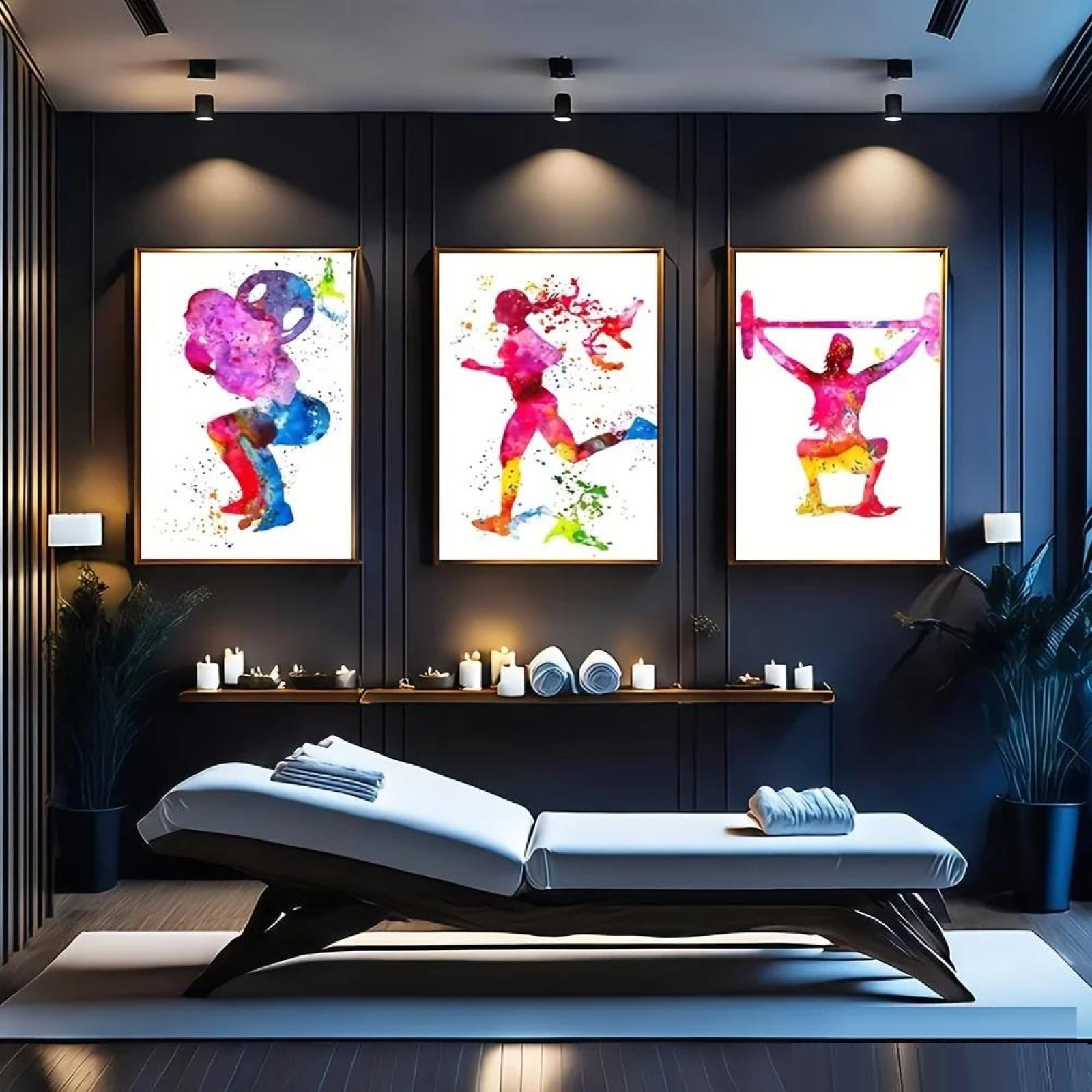 Yocheng 3pcs Canvas Wall Art -Abstract Posters Suitable For Living Gymnasium Room, Bedroom 40x60cmx3 No Frame