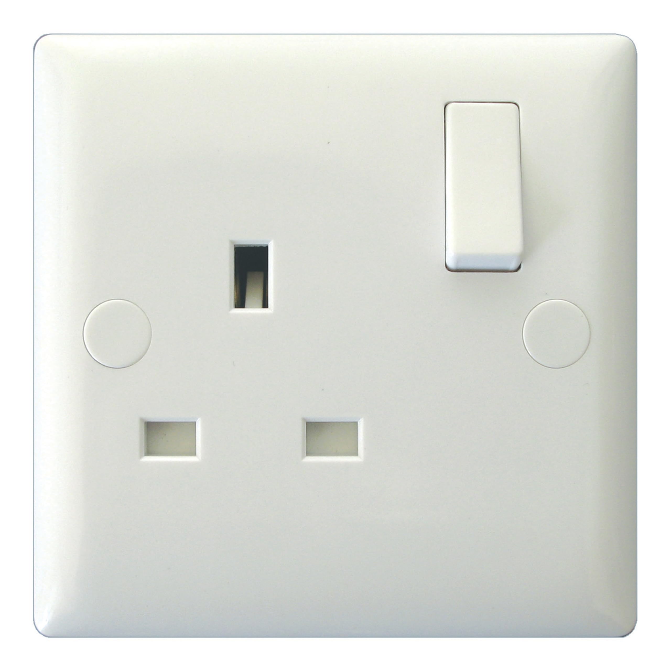 Varilight Polar White 1-Gang 13A Double Pole Switched Socket