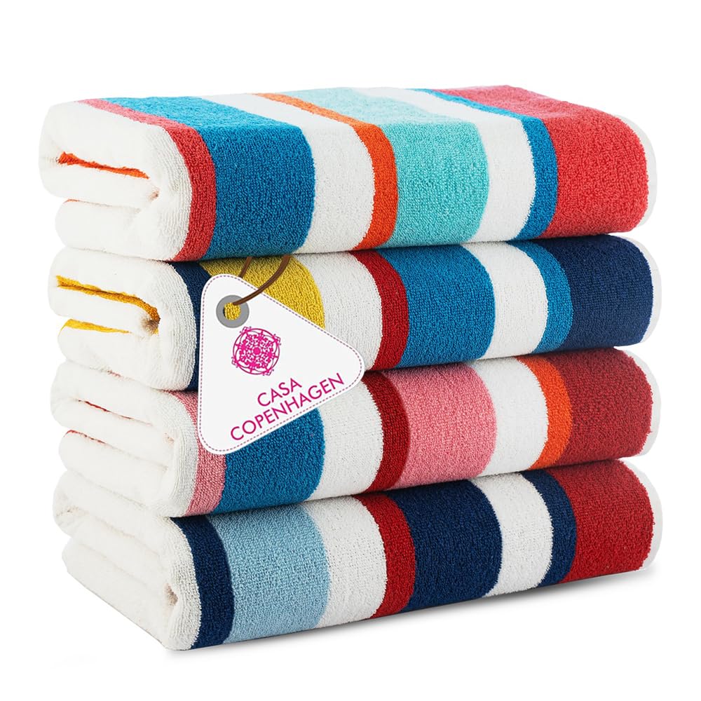 CASA COPENHAGEN Bora Bora Beach Towels Designed in Denmark Rough and Tough Quick Dry for Pool Bath Shower