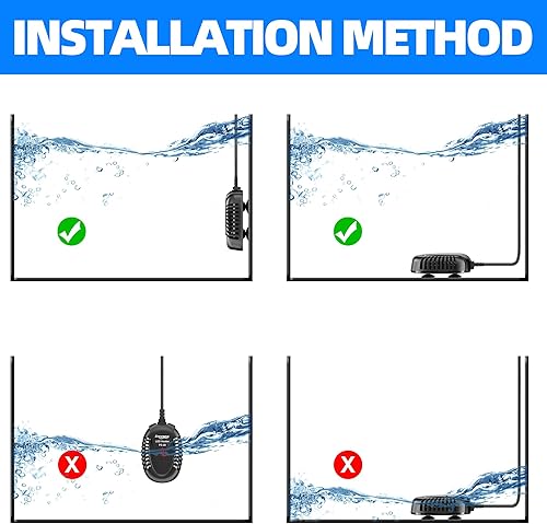 Miniatura 8 de FREESEA Calentador de tanque de peces de acuario calentador de tortuga sumergible pequeño de 75 W con controlador externo de temperatura ajustable