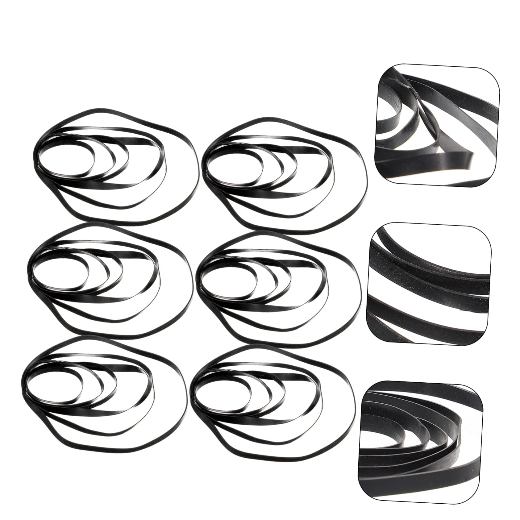 OSALADI 50pcs Recorder Belts for Cassette Player Repair Square Drive Belts for Smooth and Noise Reduction for Record Maintenance and Turntable Speed Restoration