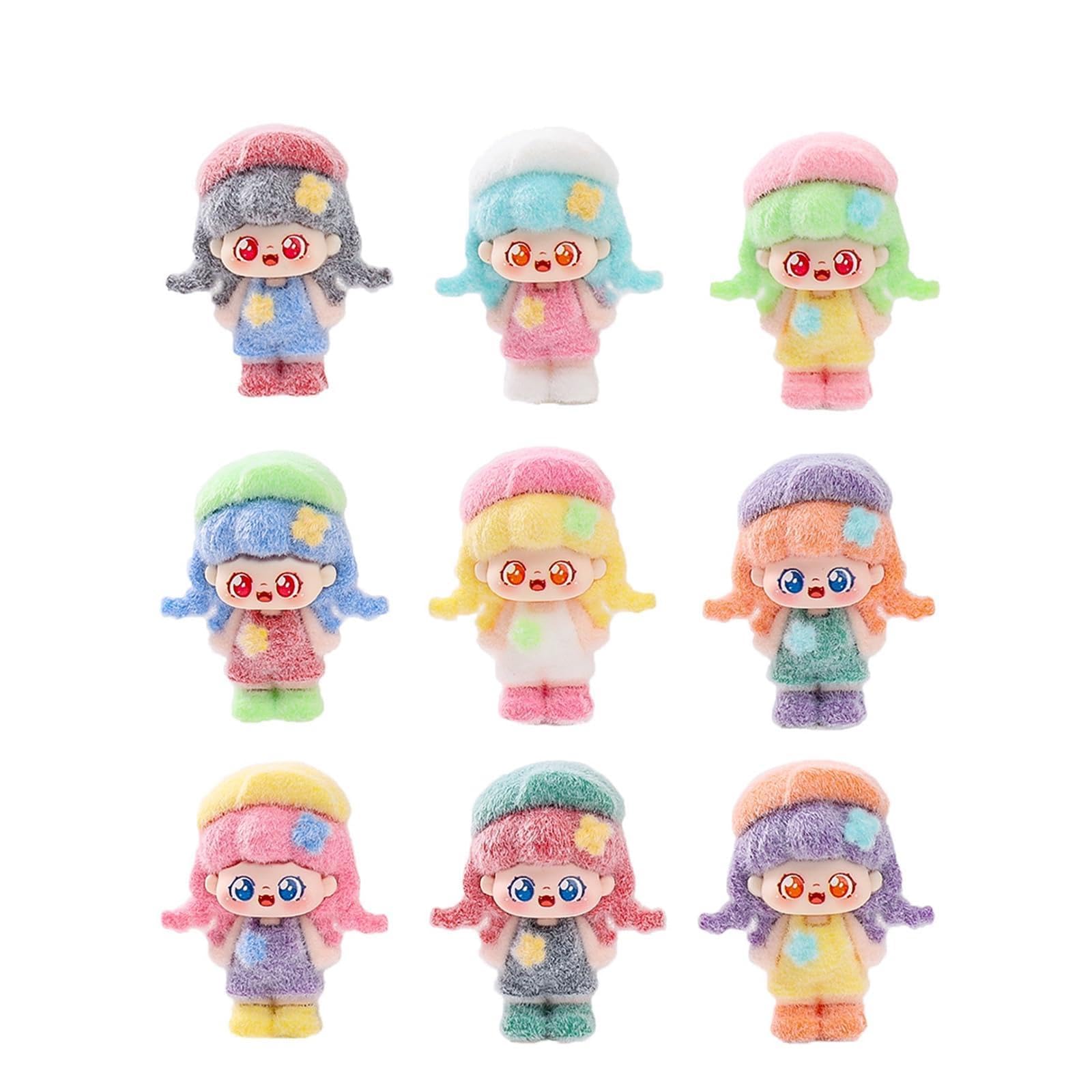 Msioytog Flocking Doll Decoration Car Interior Dashboard Auto Accessory Home Desktop Creative Figurine Ornament