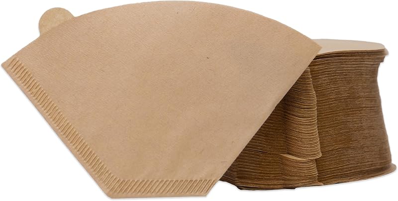 Filtros de café #4, 200 filtros de café de cono #4 de 8 a 12 tazas, filtros de papel desechables de color marrón natural sin blanquear para cafetera Ninja, Cuisinart, de vertido y de goteo