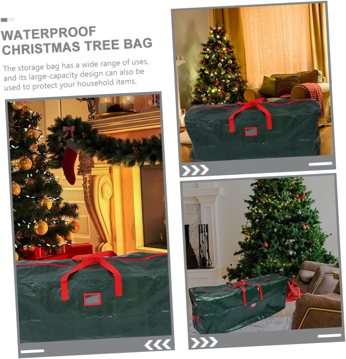 PRETYZOOM Large Capacity Christmas Tree Storage Bag Pouch for Holiday Decor Household Storage Bag with Handles Versatile for Blankets Clothing