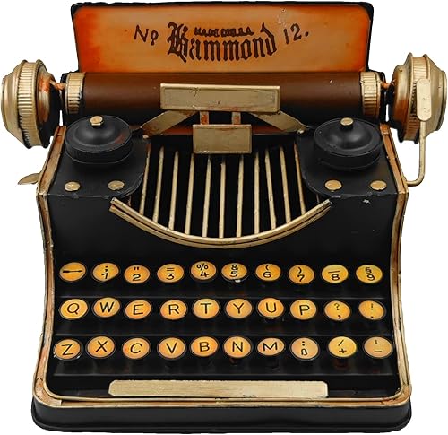 VANLAXY Banco de dinero, lata retro vintage, modelo antiguo de máquina de escribir, alcancía, alcancía, monedero, decoración clásica para el hogar,