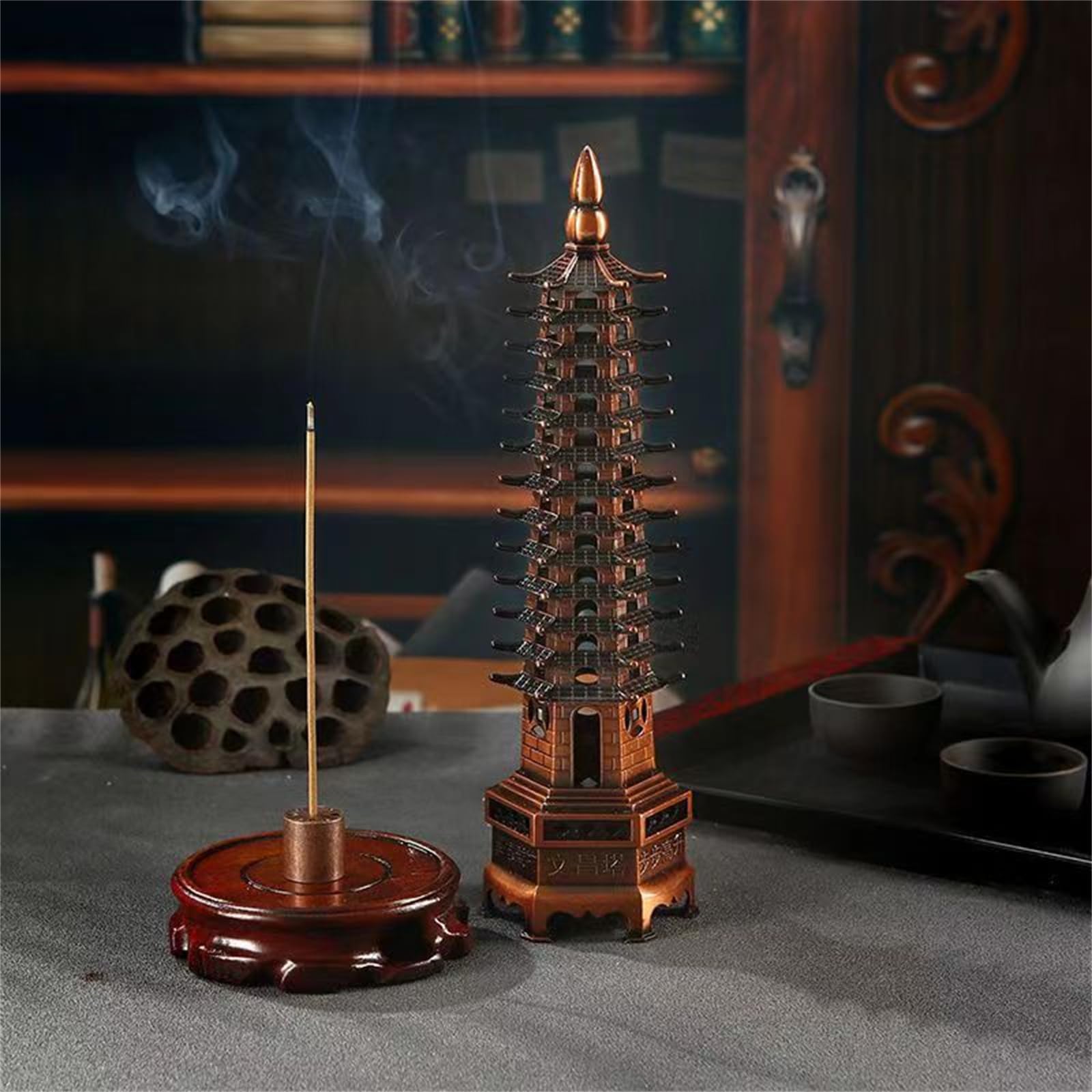 Amazon.com: Insence-Stick Holder,Wenchang Tower Incense Burner