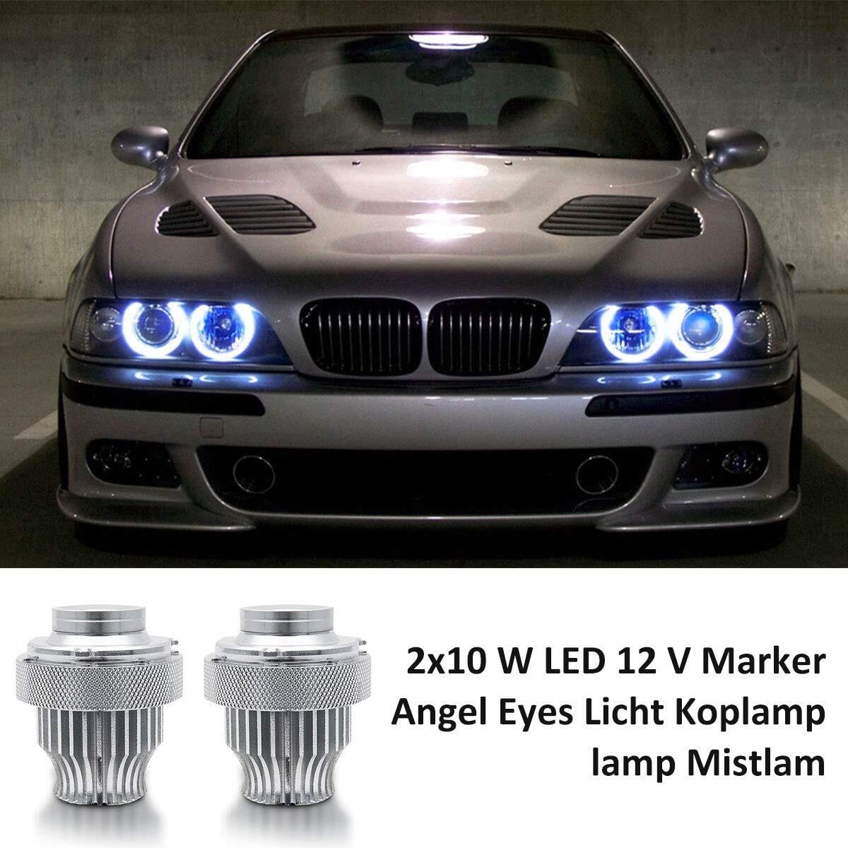 Generisch Angel Eyes Tagfahrlicht Einfache Montage Angel Eye Halo-Ring-Birnen, LED-Tagfahrlicht, kein Fehler, passend for 5er-Serie E60 E61 LCI LED 20 W, OEM 63127187952
