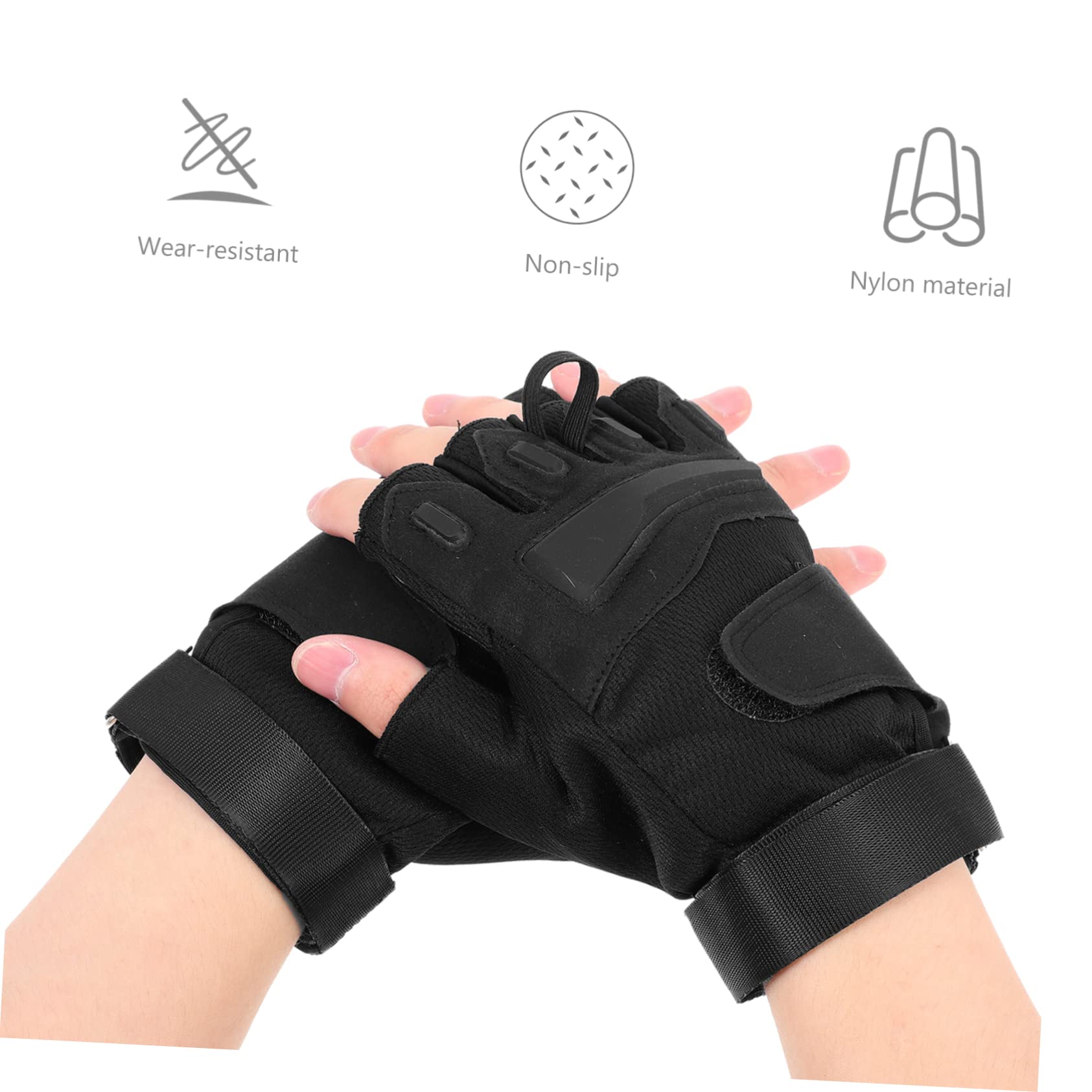 1 Par Guantes de Ciclismo Fitness guantillas Gimnasio Gym Gloves Antideslizantes Importante Accesorios Aptitud física Nylon