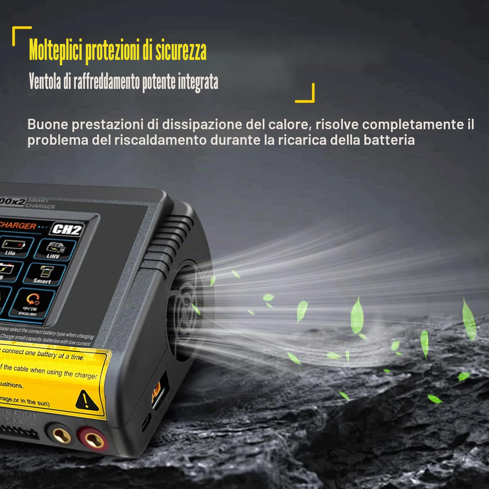 Caricabatterie lipo T400 AC200W/DC400W 12A,lipo caricatore bilanciato doppio scarico 3,2 pollici a colori touch screen scaricatore per LiPo/Lilon/LiFe/NiMH/NiCd/PB/NiMH