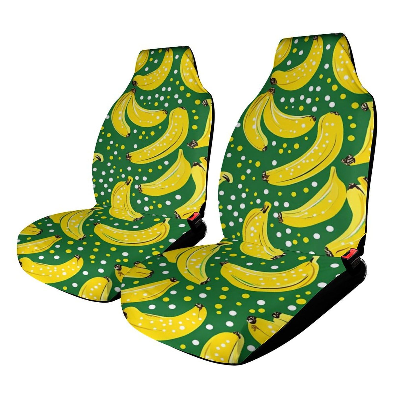 Banana Car Seat Covers Universal Car Front Seats Protector Auto Interior Accessories 2PCS