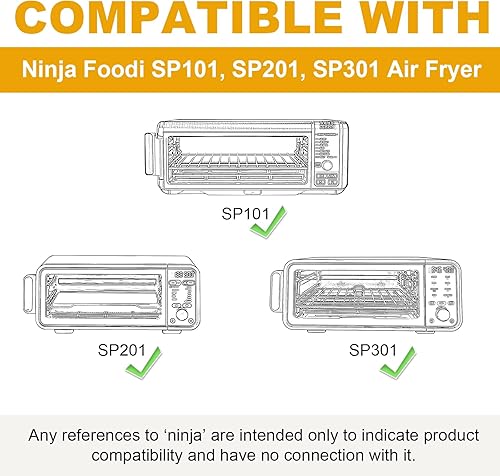 Miniatura 3 de BRIKINTE Cuadrados de papel pergamino para freidora de aire de 12 pulgadas para freidora de aire Ninja SP101 SP201 SP301 SP351 horno, 100 forros de