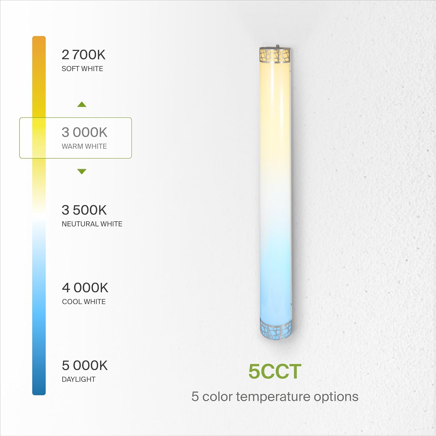 ASD 48 Inch LED Bathroom Vanity Light, 5CCT 2700K-5000K 35W, Dimmable Bathroom Light Fixtures, Modern Vanity Lights for Bathroom Lighting Fixtures Over Mirror, Wall Light Bar, Brushed Nickel, ETL