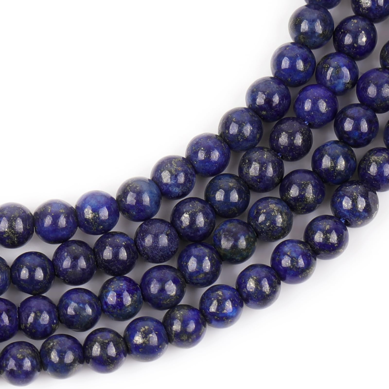 GEM-Inside Natural A Grade 4mm Blue Lapis Lazuli Round Gemstone Semi Precious Loose Beads for Jewellery Making 15'' - Image 4