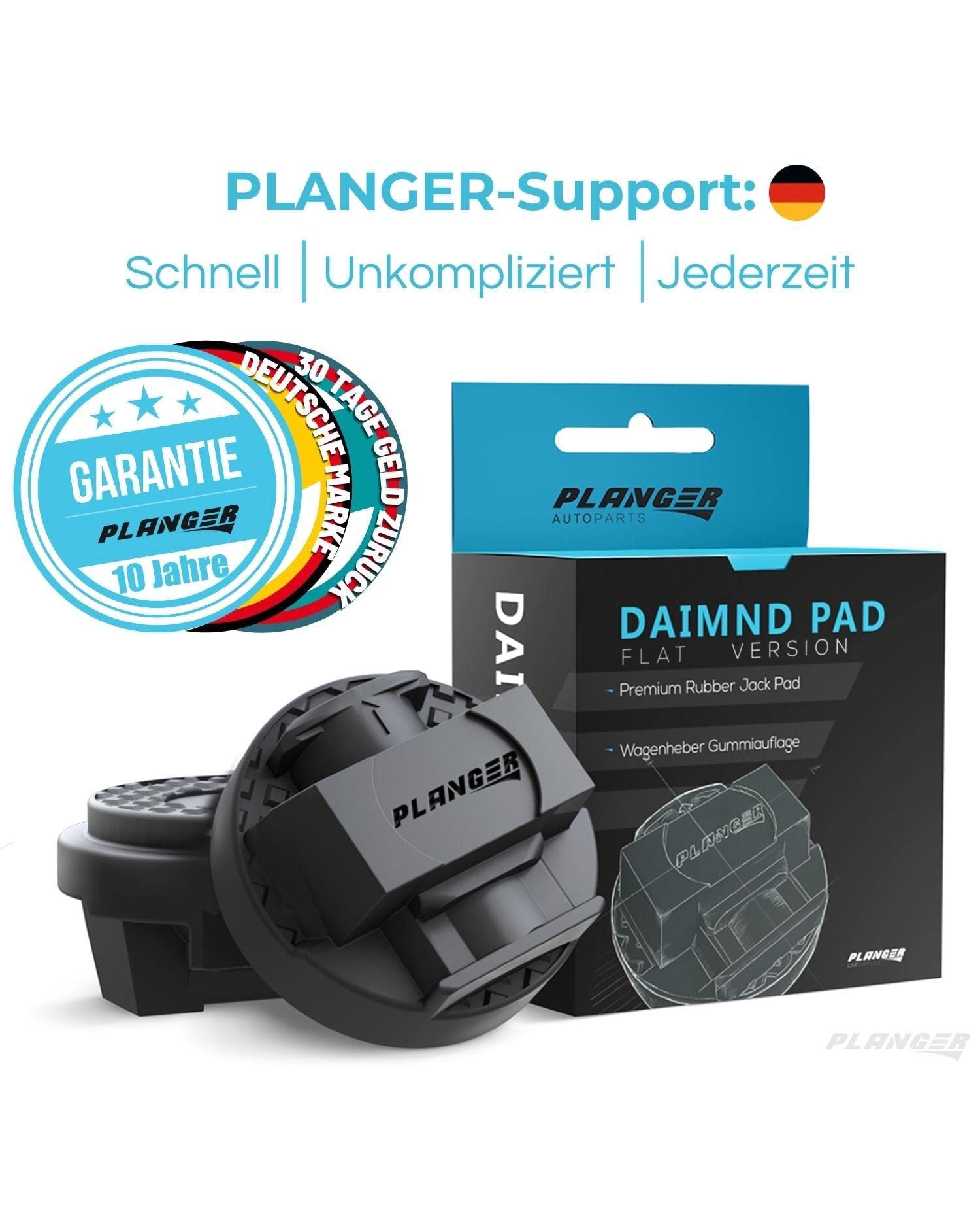 PLANGER® - płaska podkładka gumowa do podnośnika samochodowego (do niektórych modeli Audi) na podnośniku - Chroni samochody i SUV-y dzięki swojemu kształtowi i gumie