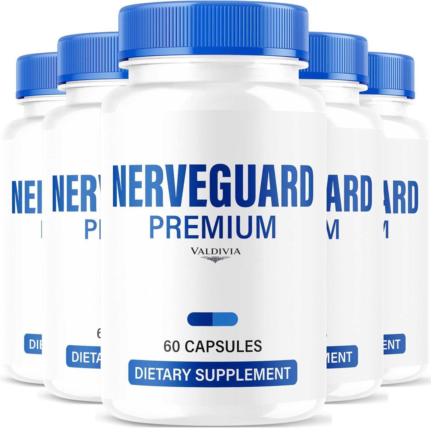(5 Pack) NerveGuard Premium - Original Nerve Guard Premium Pills Advanced Formula All Natural Supplement Support, NerveGuard Capsules Vitamins Advanced Health & Wellness, 300 Capsules for 5 Months