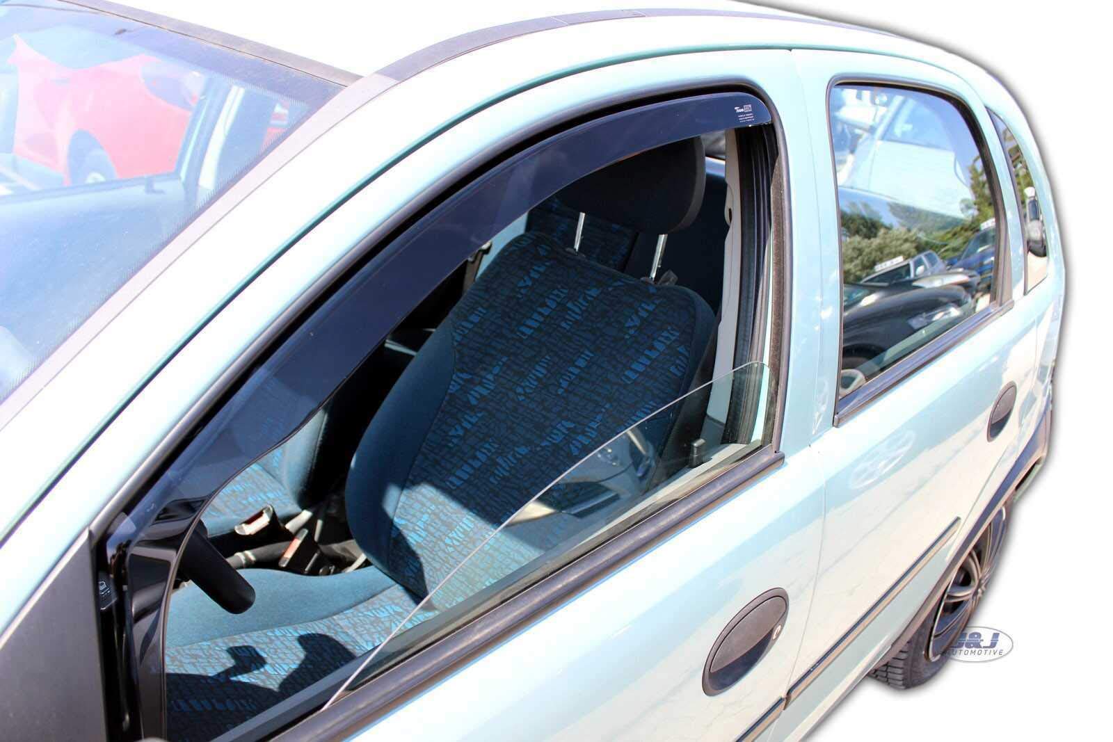 Deflettori D'Aria Antiturbo Per Opel Corsa C 3 Porte (2000-2006) – Kit 2 Pezzi, Colore Nero
