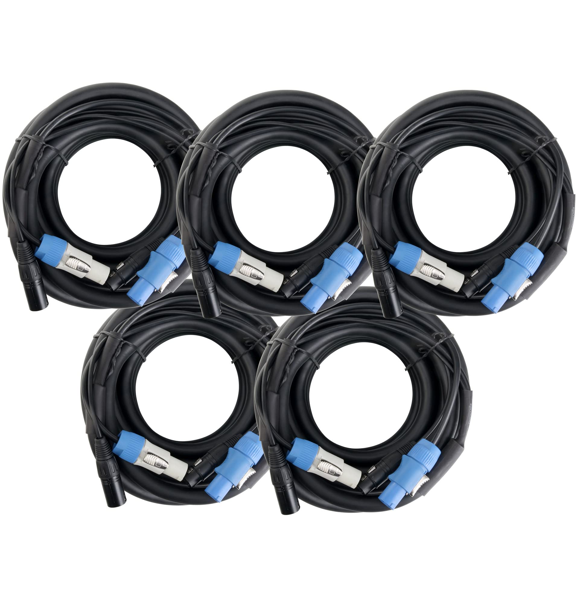 Pronomic Stage PPD-10 Hybridkabel Powerplug/DMX 5x Set