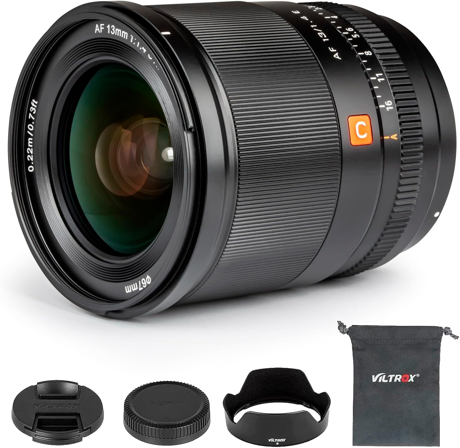 VILTROX 13mm f/1.4 F1.4 E-Mount APS-C Lens, Ultra Wide Angle Autofocus Prime Lens for Sony E-Mount Camera ZV-E10 A6600 A6500 A6400 A6300 A6000 A7III A7RIII A7SII A7II