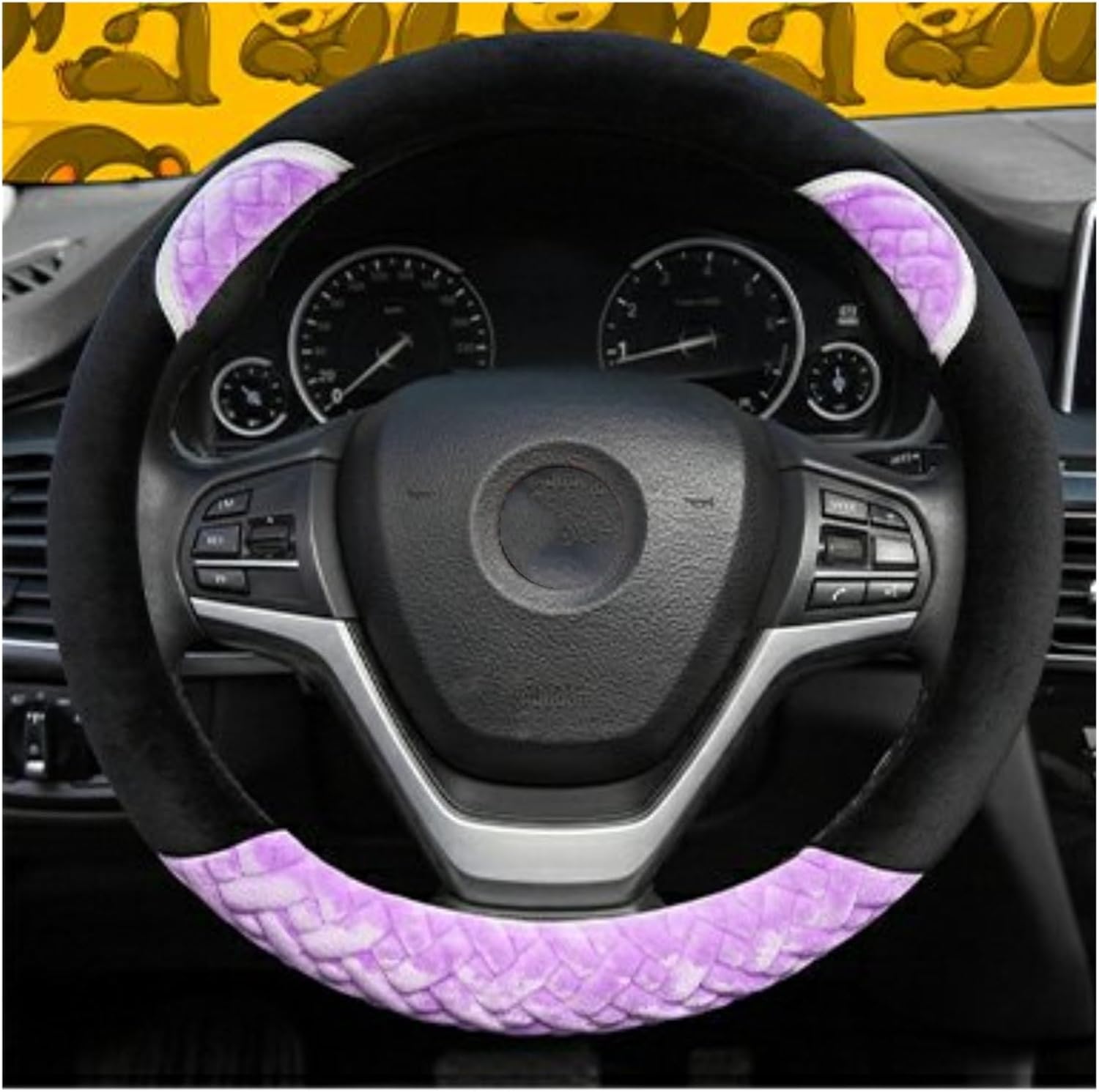 Car Steering Wheel Cover for Car Steering Wheel Cover Plush Auto Accessories Multi-Car Applicable Comfortable Driving (Color : 4#)