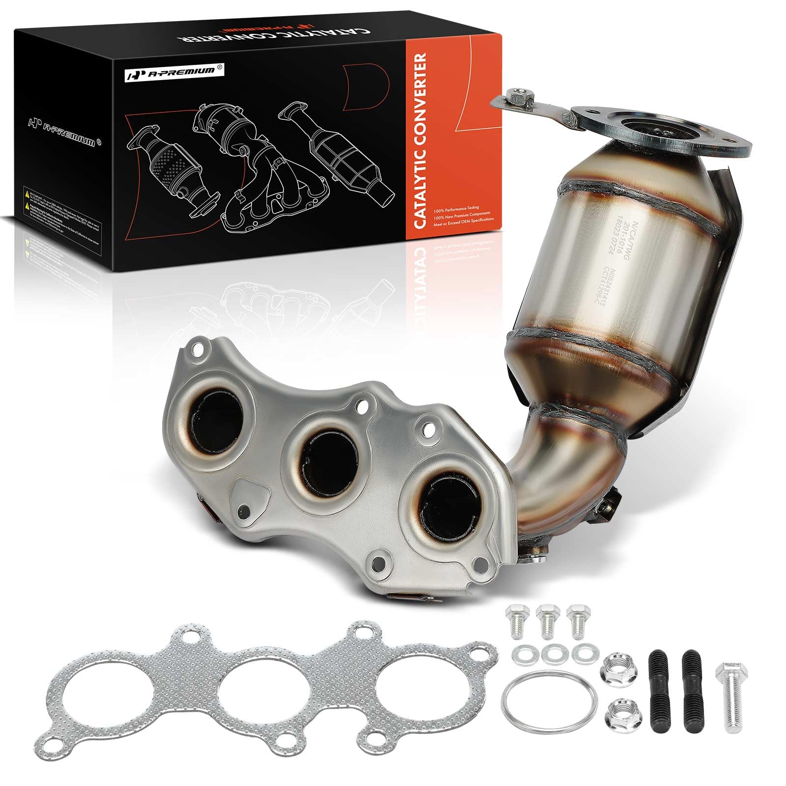 Rear Exhaust Catalytic Converter Set Bank 1 and 2 For Honda