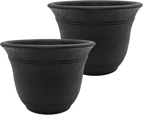 Miniatura 25 de The HC Companies Sierra - Maceta redonda de riego automático, maceta de plástico ligera para hierbas y más, macetas duraderas para plantas de Bronce