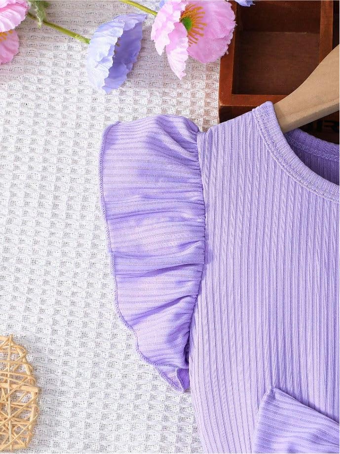 Image of Summer Dress for Baby Girl /Frocks for Baby Girl /Baby Frocks Girl Poly Rayon /Casual Dress Short Flutter Sleeve