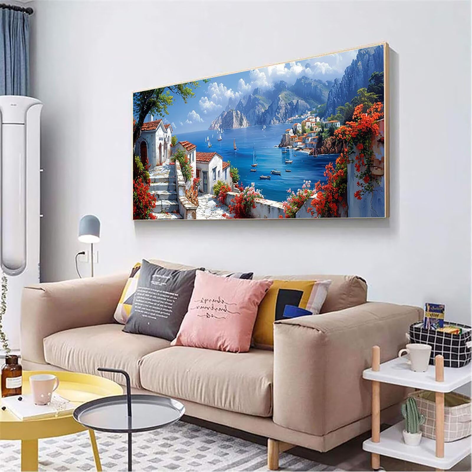Diamond Painting Duża żaglówka, 5D Diamentowe malowanie dla dorosłych Krajobraz, DIY Haft krzyżykowy Zestaw do haftu krzyżykowego, Diamentowe malowanie DIY dla dorosłych, Dekoracja domu Prezent