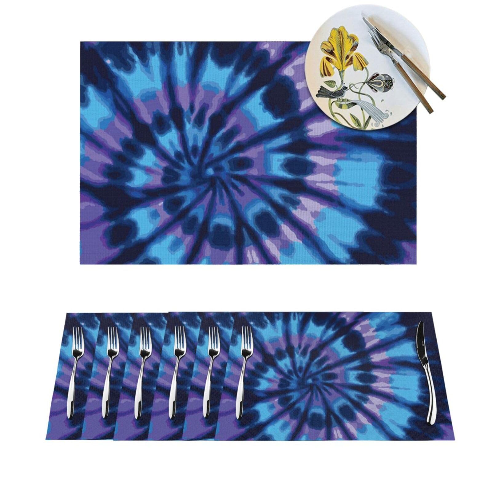 Sets de table imperméables violets thermorésistants de salle à manger