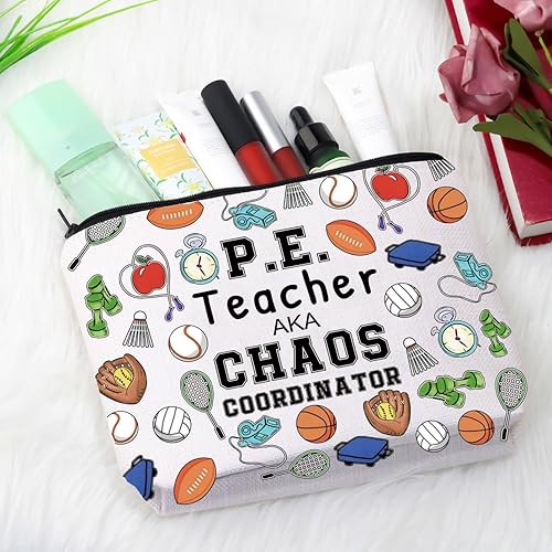 Miniatura 5 de P.E. Teacher Chaos Coordinator - Bolsa con cremallera para educación física, regalo para profesores, gimnasio, regalo para profesores, regalo de
