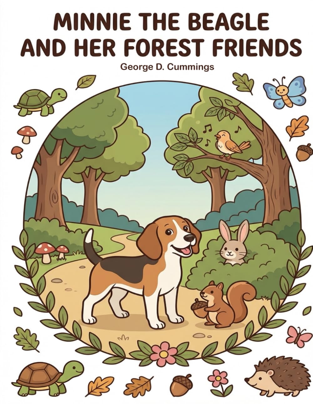 Minnie the Beagle and Her Forest Friends: A Forest-Themed Coloring Book for Young Dog Lovers