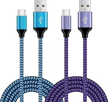 6ft Cable Phone Charger Fast Charging Cord for Samsung S25+ S24+ S23+ S25 S24 S23 FE Plus, Galaxy S25 S24 S23 S22 S21 S20 S10 FE Plus Ultra 5G, Note 20 10 9 8, A17 A56 A56 A56 A 36, 2-Pack USB A-C