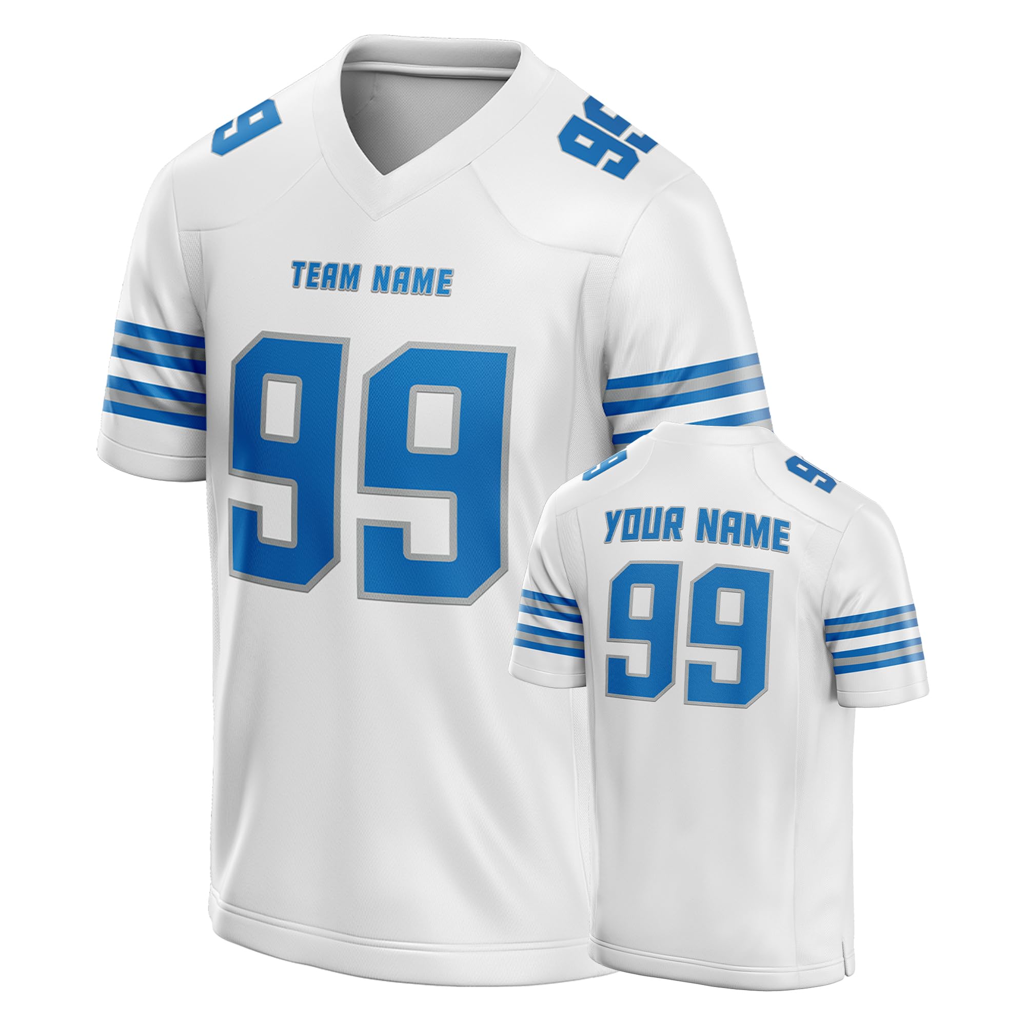 Custom Football Jersey Personalized Sports Uniform Shirt Customizable Team Name Number for Men Women Youth