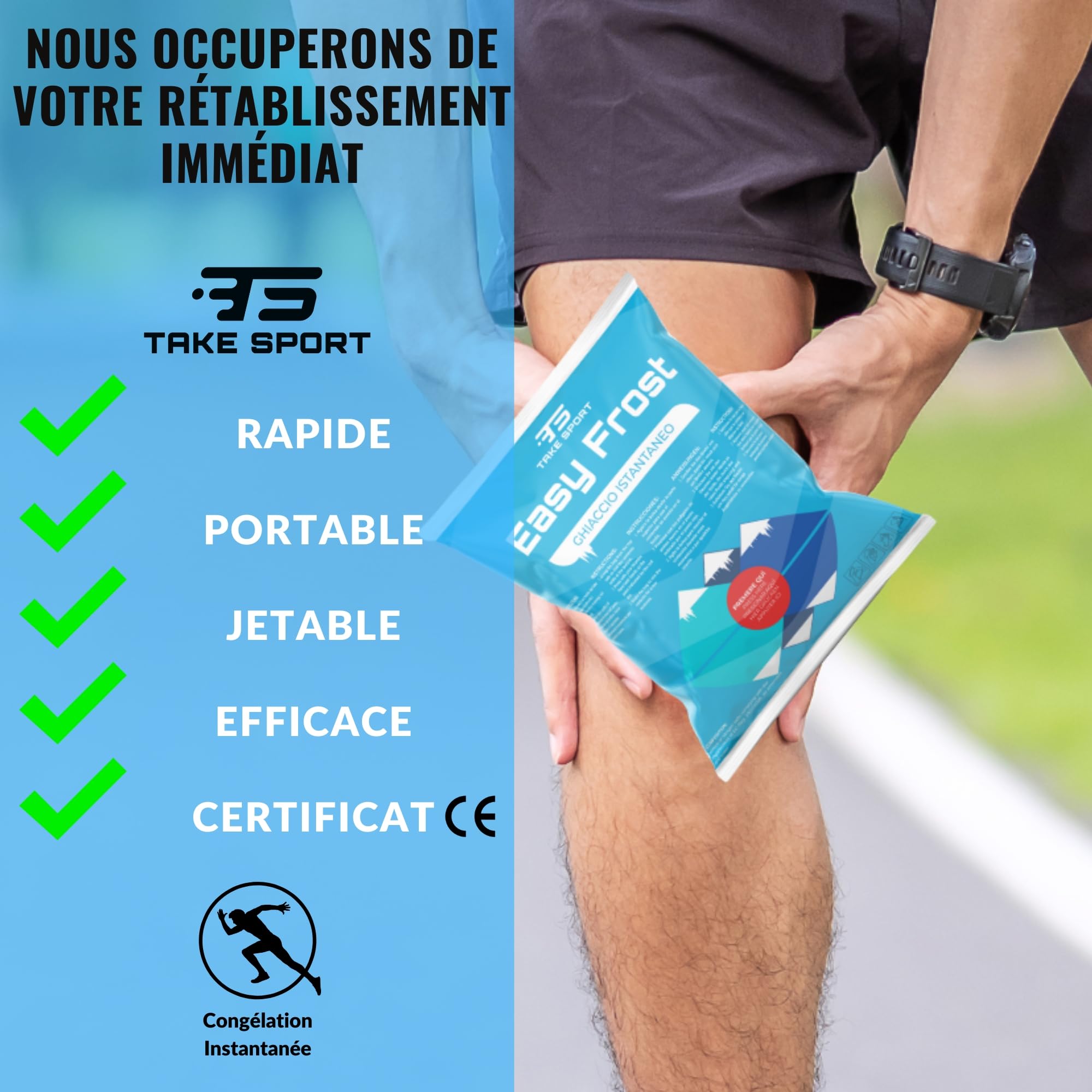 TS TAKE SPORT Sofortiges Eis, Sofort-Eisbeutel, Trockeneis, Einweg-Sport-Frostbeutel, verschiedene Größen