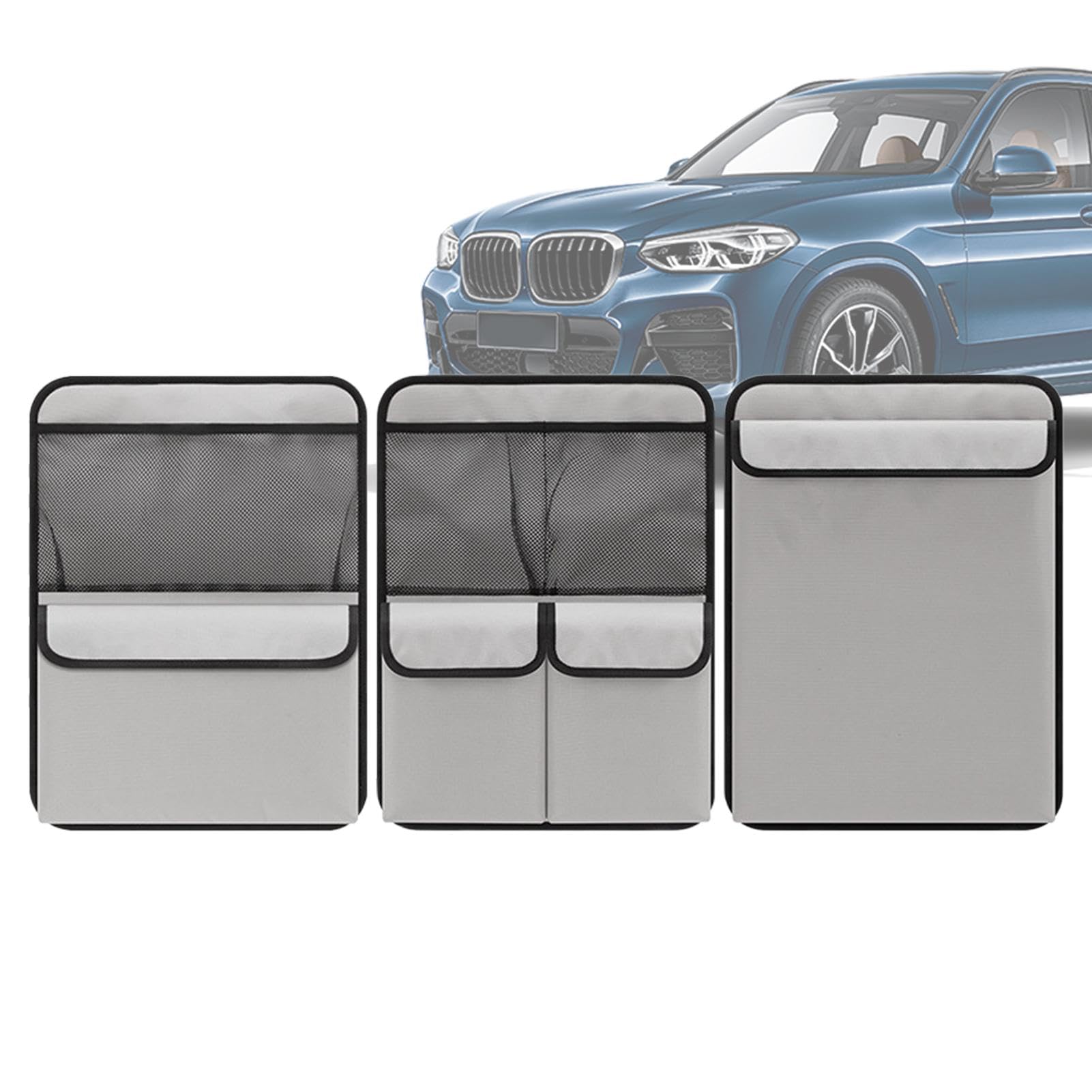 Organizer per seggiolino auto, organizer per bagagliaio,Tasca sullo | schienale del sedile automobilistico - Organizzatore portaoggetti per sedile posteriore appendibile da 3 pezzi, borsa portaog