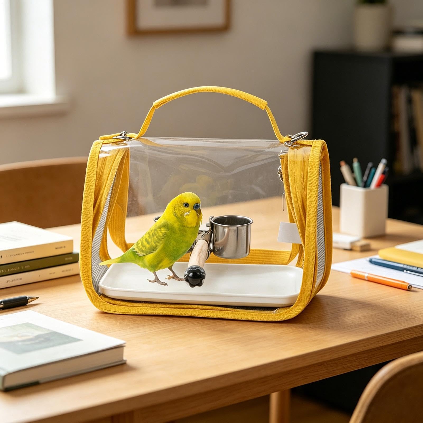 Tragbare Vogel-Wandertasche – leichte, atmungsaktive Struktur, Fenster, große Sichtbarkeit, interne Stangenauflage, ausgewogene Unterstützung, optimierte Luftzirkulation, schneller Zugriff,