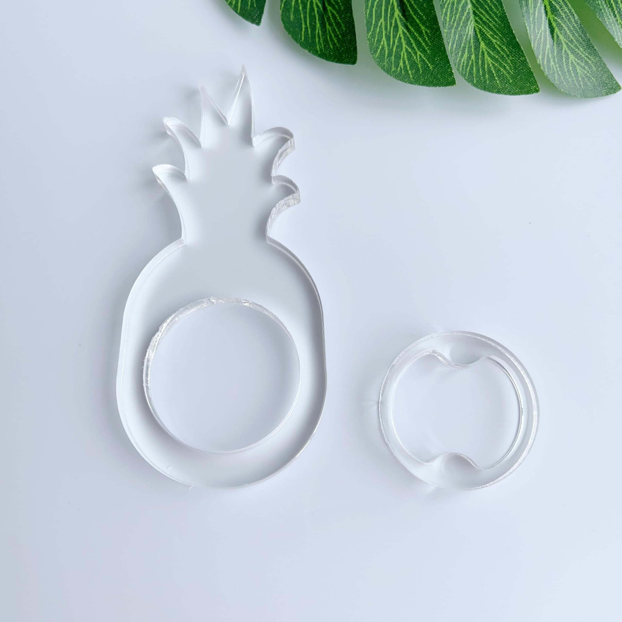 Acrylic Bottle Opener Templates, Woodworking Router Template (Pineapple)