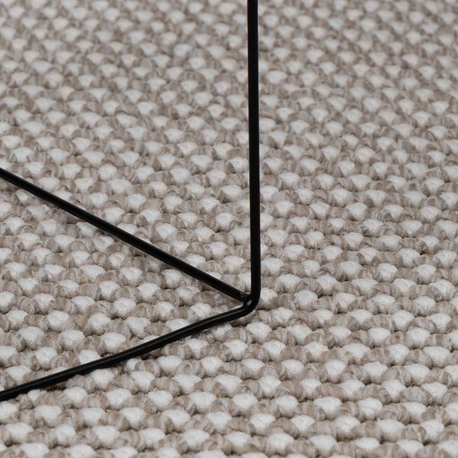 Bereichsteppich rund LUGO Taupe Ø 200 cm aus Polyester rutschfest, pflegeleicht, schallschützend, vielseitig für Innenräume, langlebig, geeignet für Wohnzimmer, Flur, Balkon, Terrasse