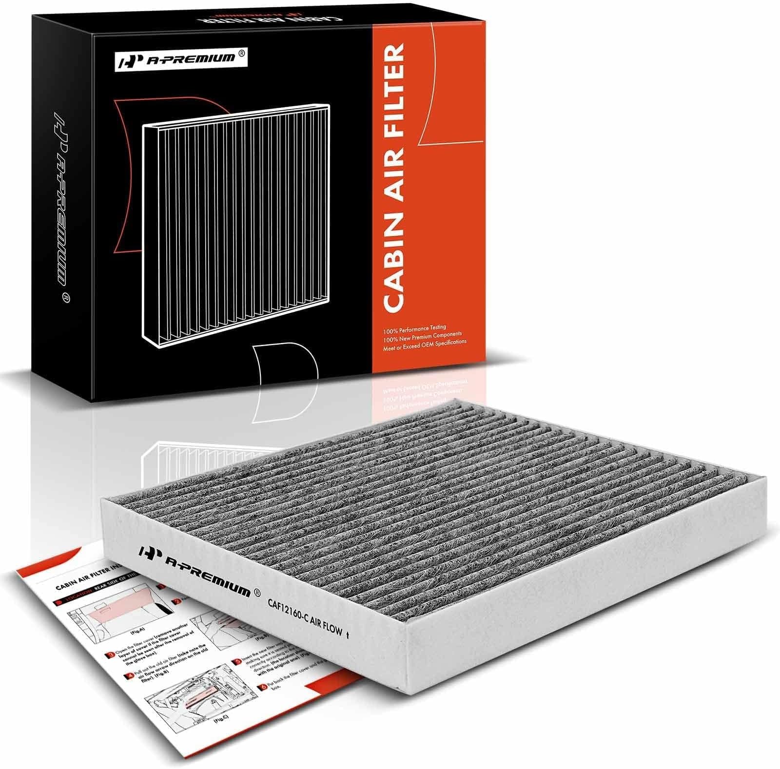 Cabin Air Filter with Activated Carbon Compatible with Hyundai Kona, Tucson, Veloster, Venue & Kia Soul, Sportage, 2016-2022, 1.6L 2.0L, Replace# CF12160, 97133D1000
