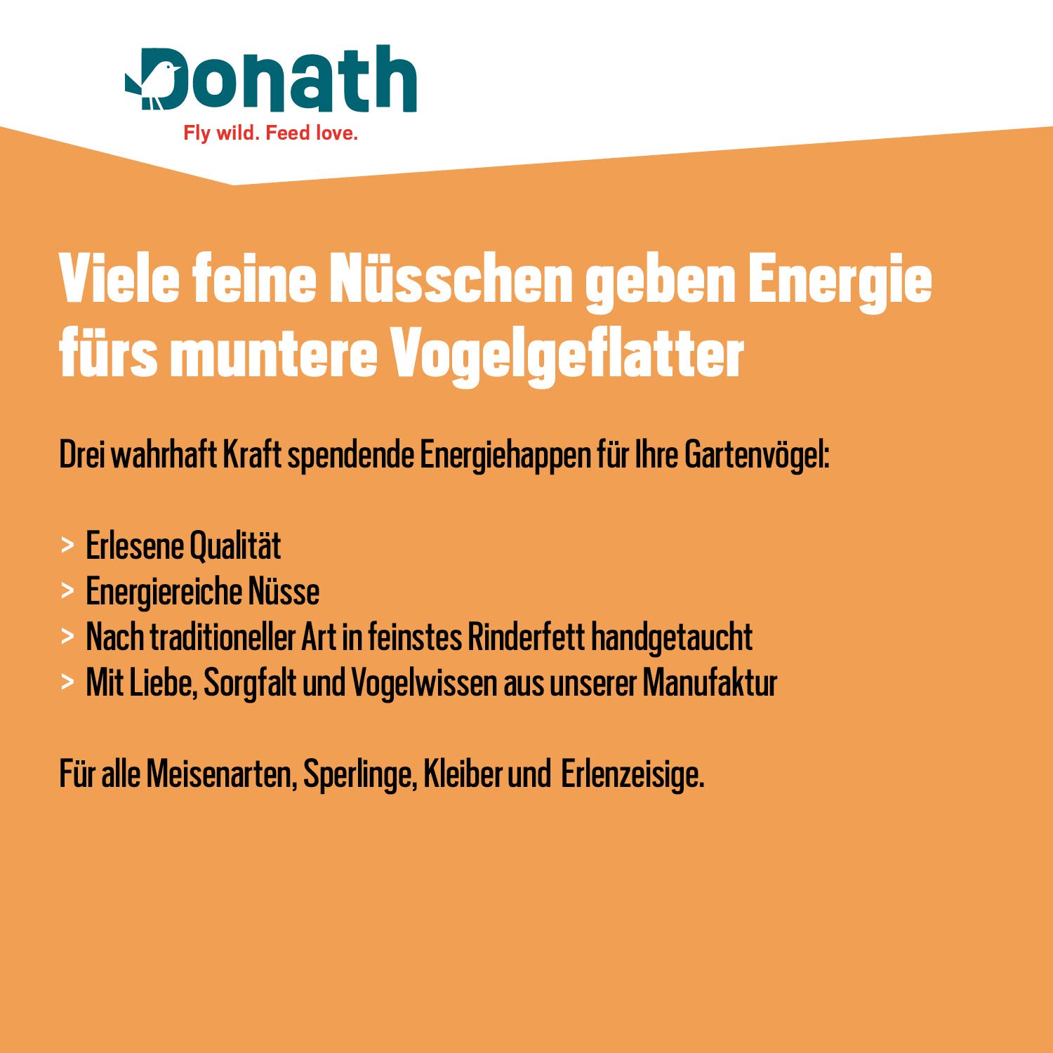 Donath Boîte à Énergie Oiseaux Sauvages Nourriture 360 g