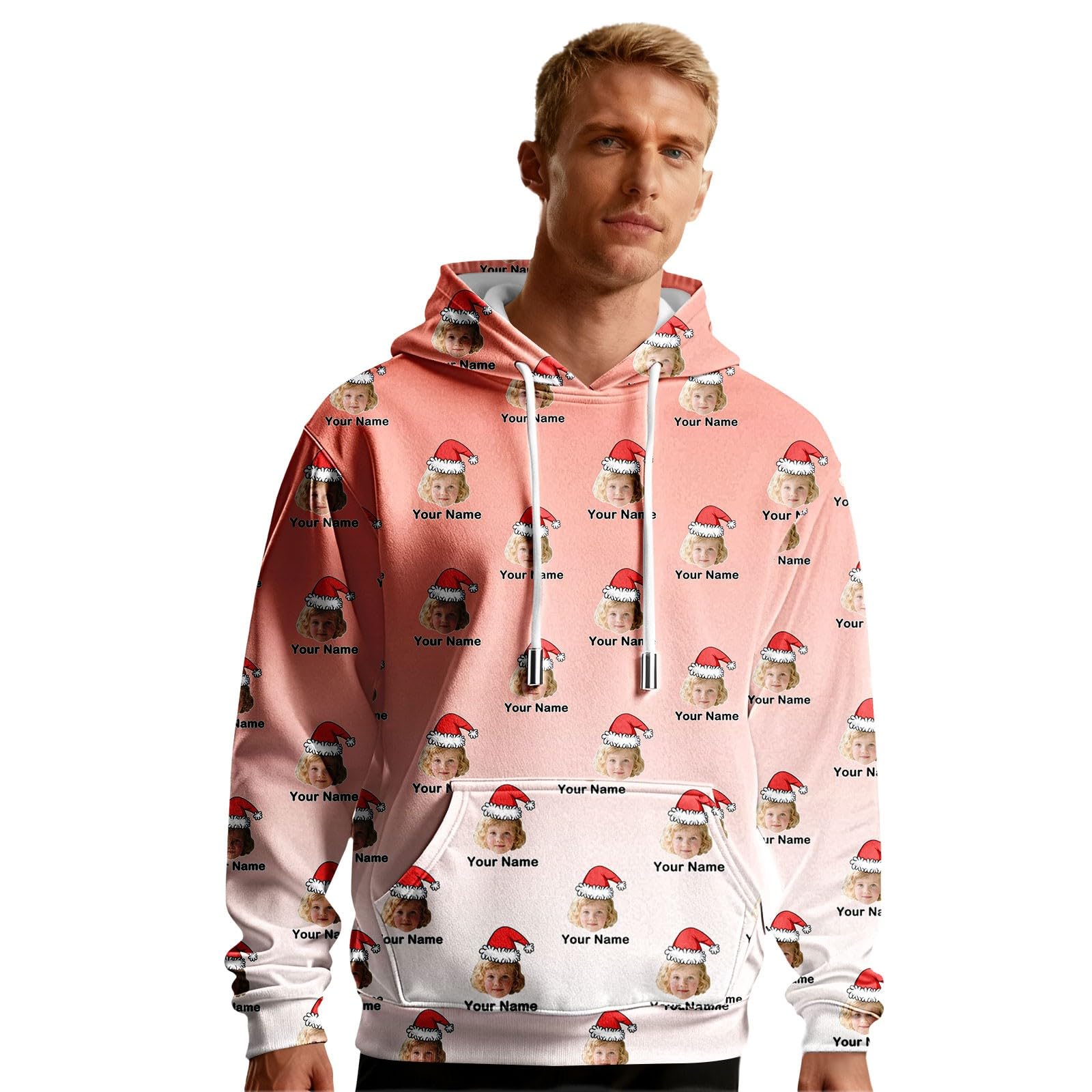 Sudadera Original Hombre Negra con Capucha Personalizada, Diseño Divertido De Navidad Chaquetones Invierno (Light Pink, XXL) Ropa Deporte Playa Chaqueta Verano Camiseta Ciclismo Trabajo