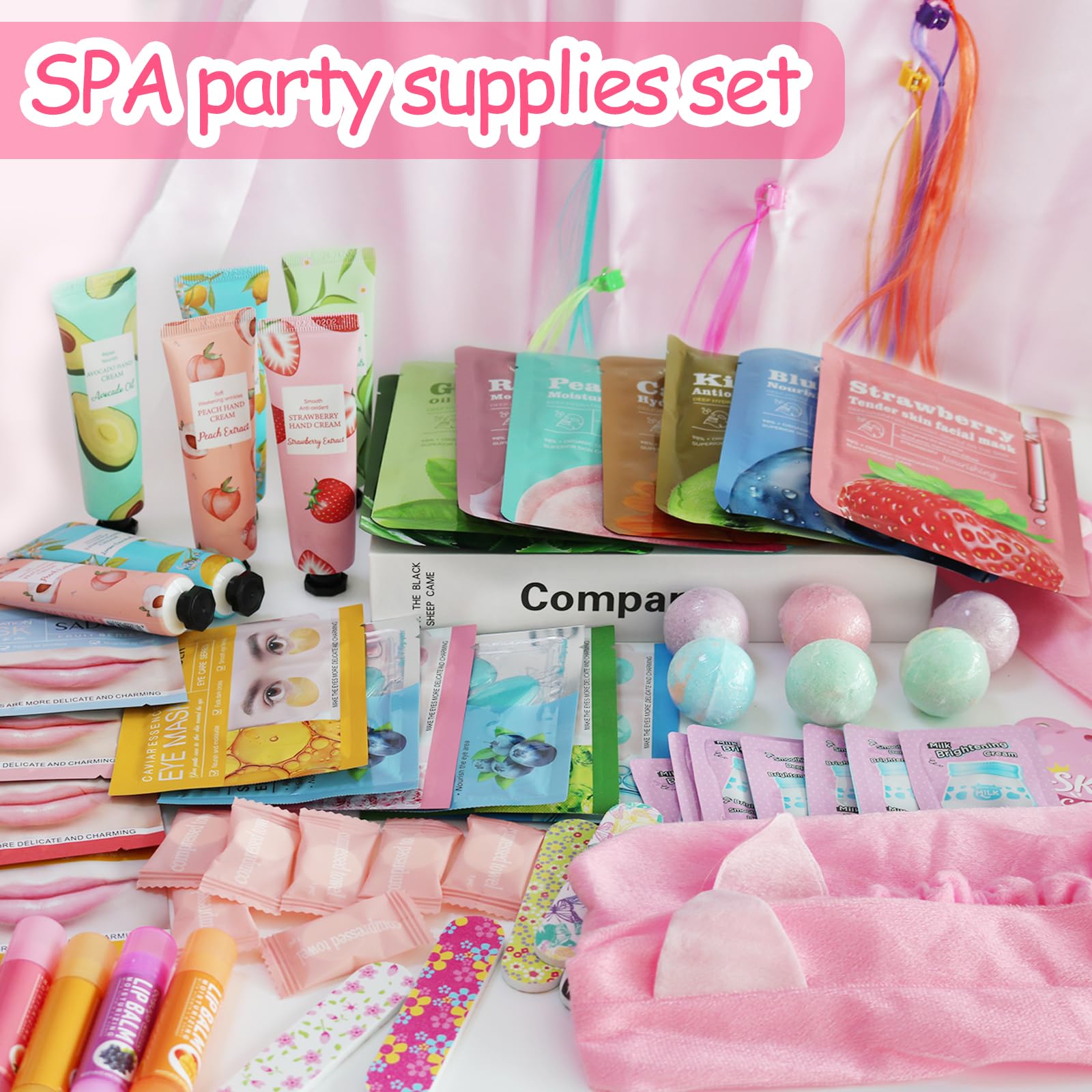 Spa Party Supplies Bulk Skincare Gift Set for Sleepovers and Celebrations