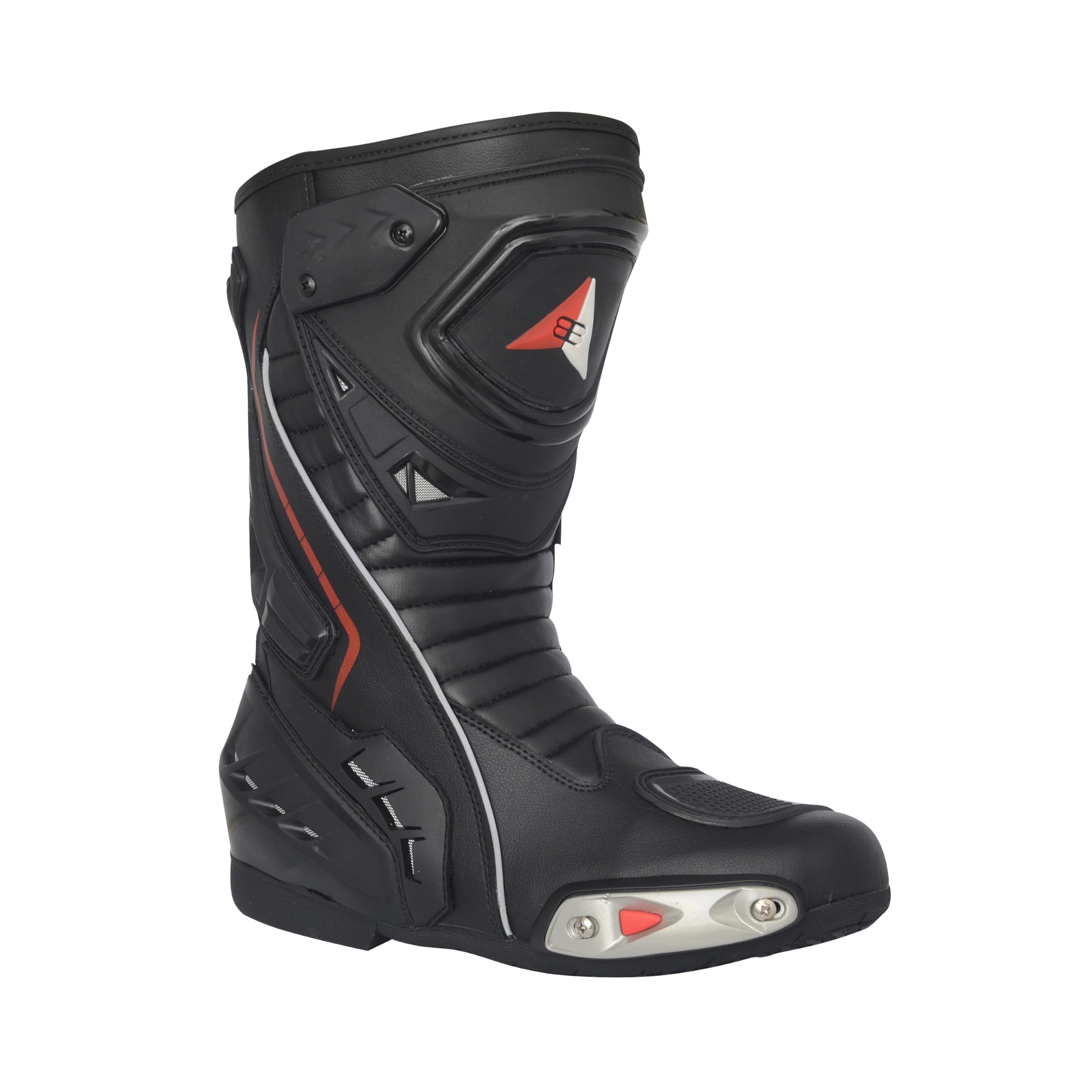 Bohmberg Stivali da Moto, Stivali Sportivi in Pelle, Pelle Resistente Idrorepellente con Protezioni Fisse/Design Molto Cool/urbano, motociclista