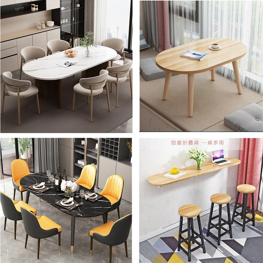 Owalny drewniany blat stołu do jadalni 20 24 31 40 zamienny Lar przenośny blat kawowy do użytku wewnątrz / na zewnątrz bistro biały (50 x 30 cm)