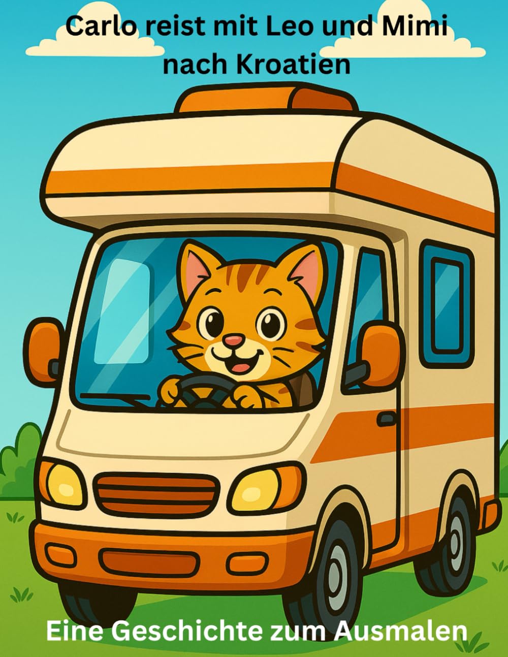 Carlo reist mit Leo und Mimi nach Kroatien: Kater Carlo auf Camping-Abenteuer – Eine fröhliche Urlaubsreise ans Meer (Die große Carlo-Malbuchserie – ... Kurzgeschichten zum Entdecken und Träumen)
