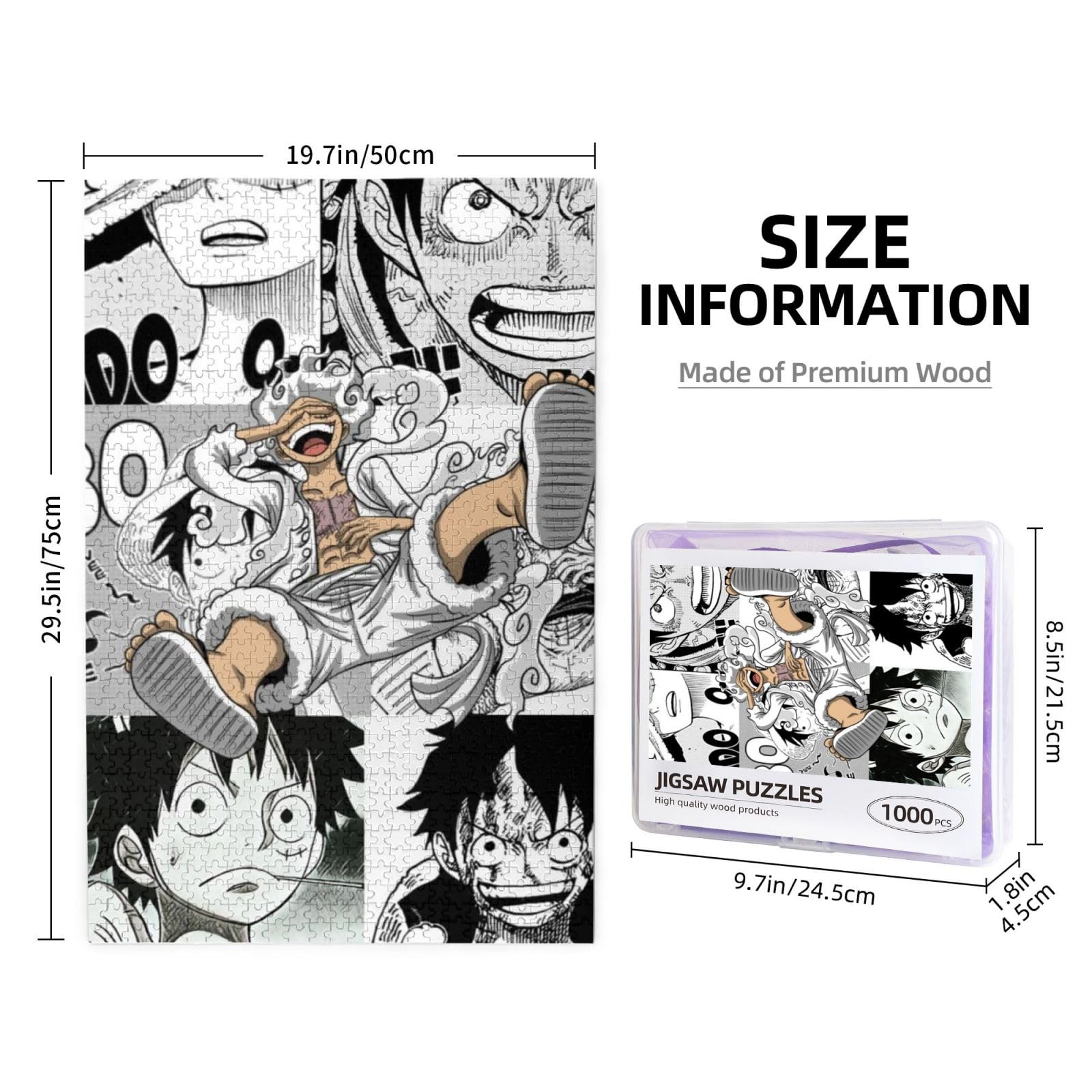 Amazon.co.jp: ワンピース ルフィ ギア5 (1) ジグソーパズル 木製 1000