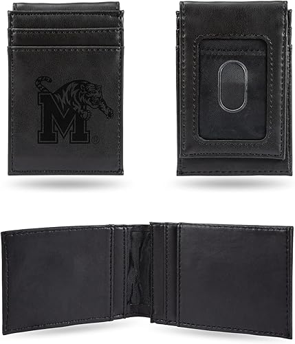 Miniatura 146 de Rico Industries NCAA - Cartera de bolsillo frontal grabada con láser - Compacta/cómoda/delgada Marrón