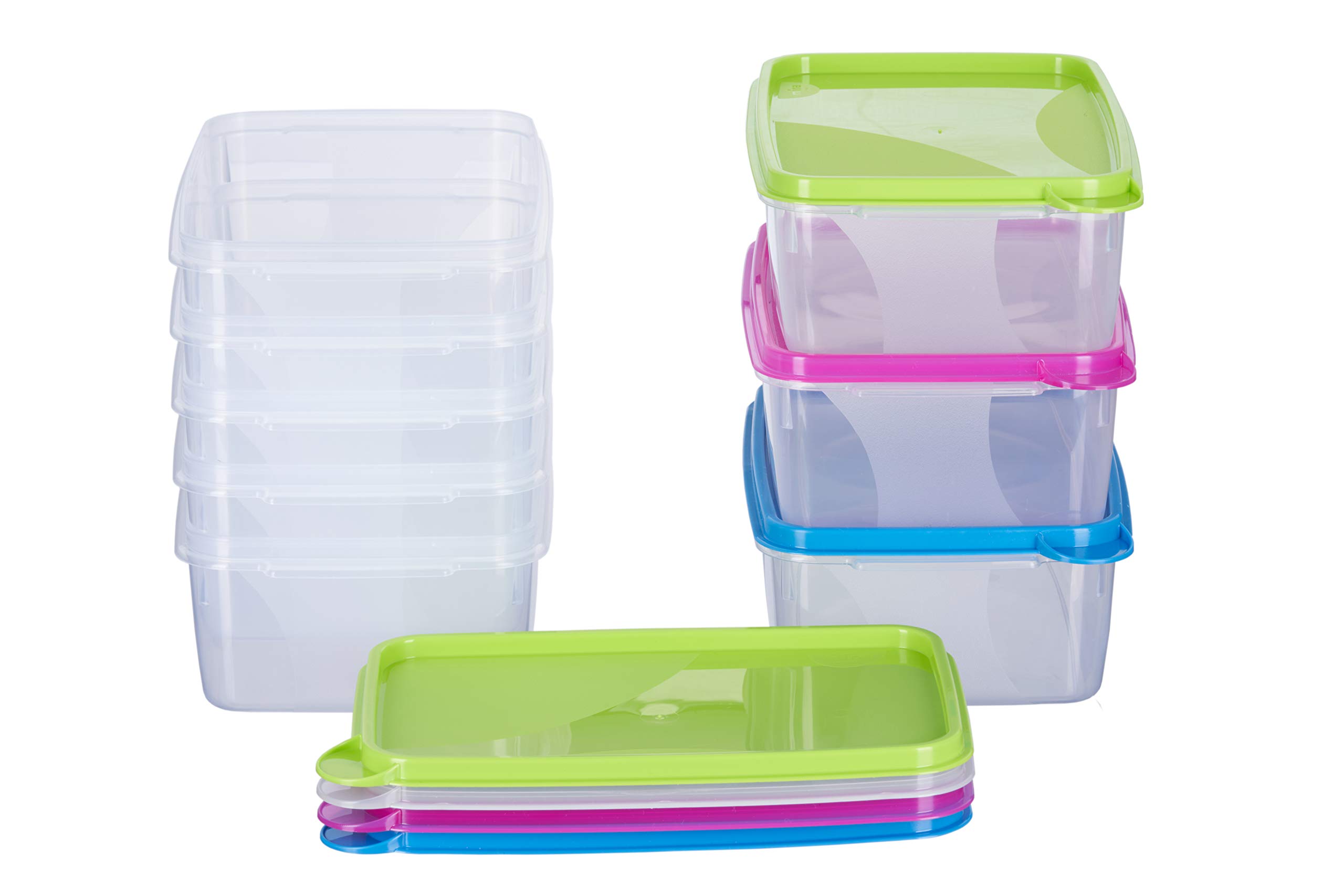 YOUNTHYE 5-delige set kunststof voorraaddozen met deksel, luchtdicht, 1000 ml, rechthoekige keukenopslag en organisatie, witte container, cornflakes voor het verzegelen en conserveren van YOUNTHYE 5-delige set kunststof voorraaddozen met deksel, luchtdicht, 1000 ml, rechthoekige keukenopslag en organisatie, witte container, cornflakes voor het verzegelen en conserveren van