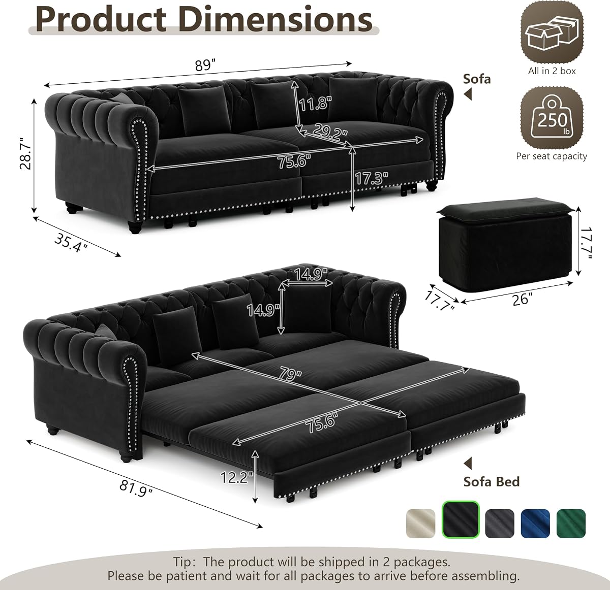 The Burrow Nomad Velvet Sofa view 2
