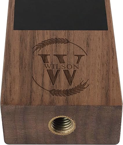 Miniatura 3 de Grifo de barra de arce personalizado de 8 pulgadas, grabado con láser, mango de cerveza personalizado con pizarra de tiza, grifo de barril